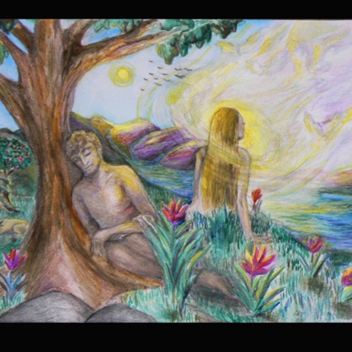 Adam and Eve 9" by 12" - Pencil Adam and Eve 9" by 12" - Pencil
