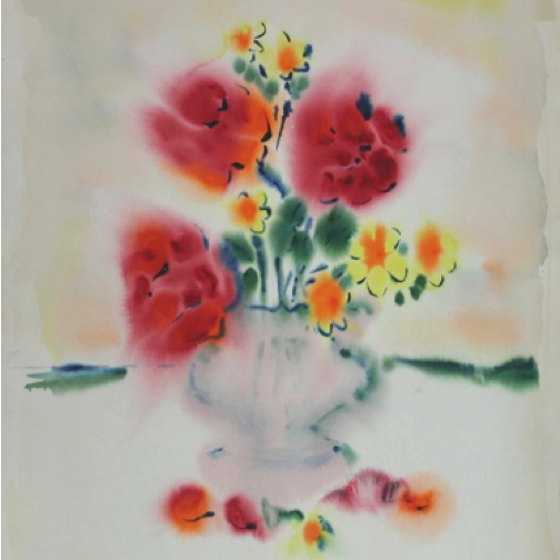 Red Flowers 30" by 22"