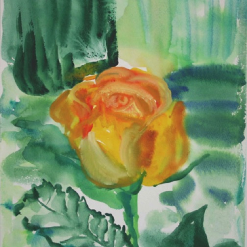 Yellow Rose 21" by 11"