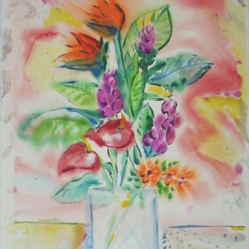 Exotic Flower Bouquet 30" by 22"