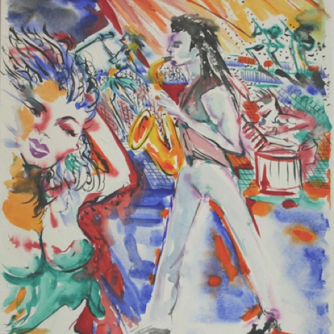 Saxophone Solo 24" by 19"