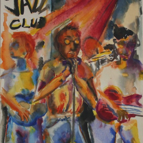 Australian Blues in Hong Kong 18" by 12.25"