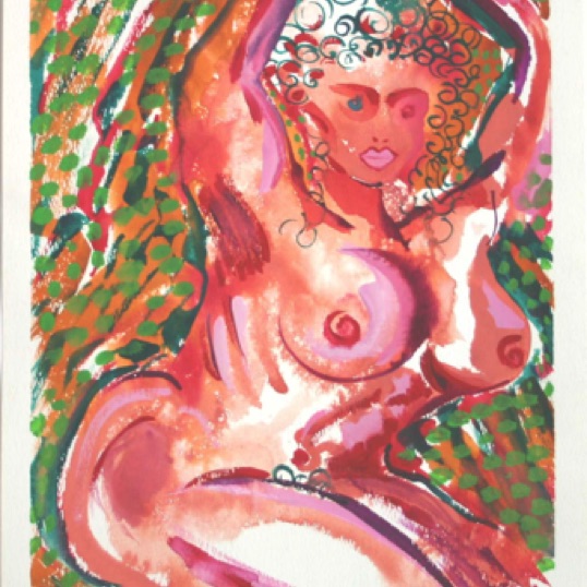 Orange Nude 18" by 24"