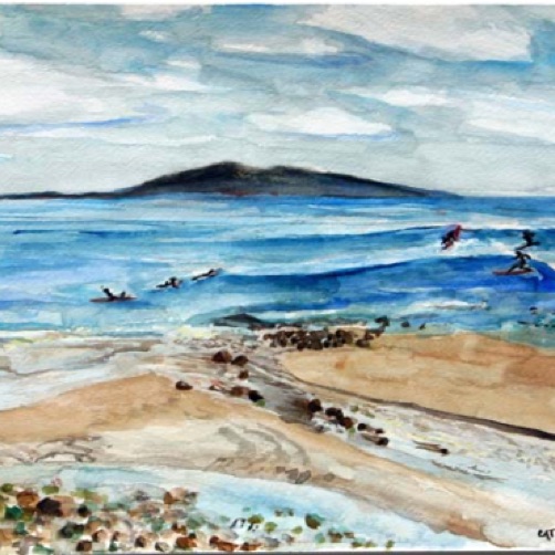 Surf Rider, Malibu Ca. 11" by15"