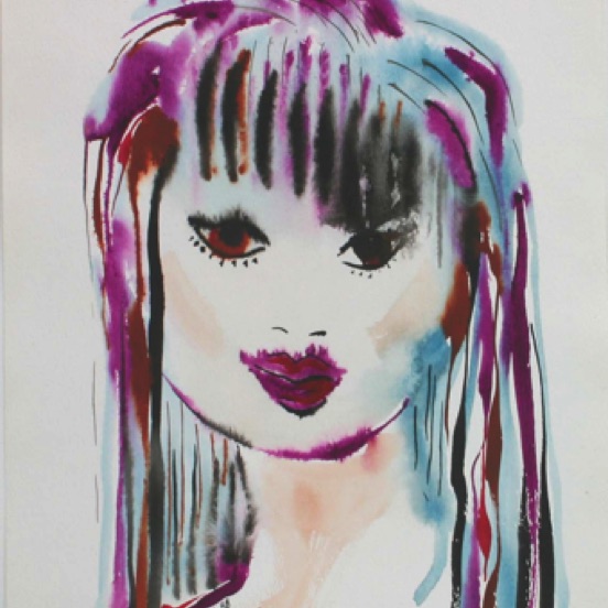 Asian Girl 12"by18"