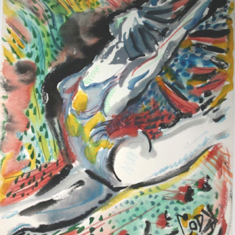 Leaping 24"by18"