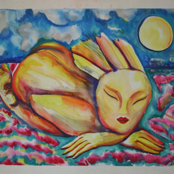 Japanese Bunny 18"by24"