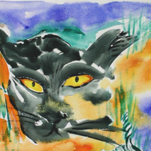 Black Cat 12"by18"